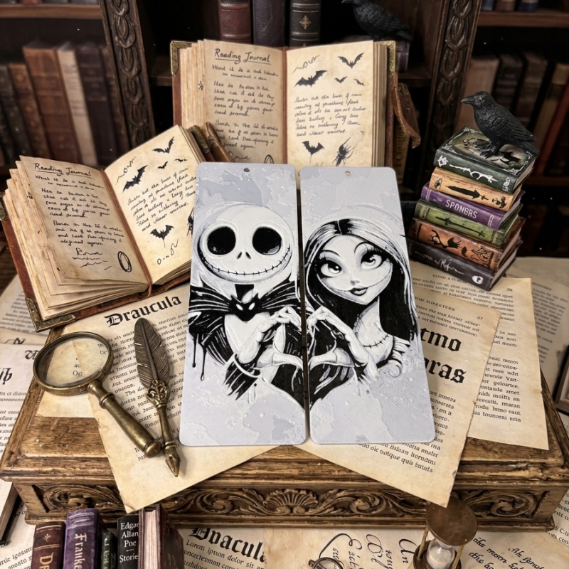 Pack Puntos De Libro, Jack Y Sally De Pesadilla Antes De Navidad