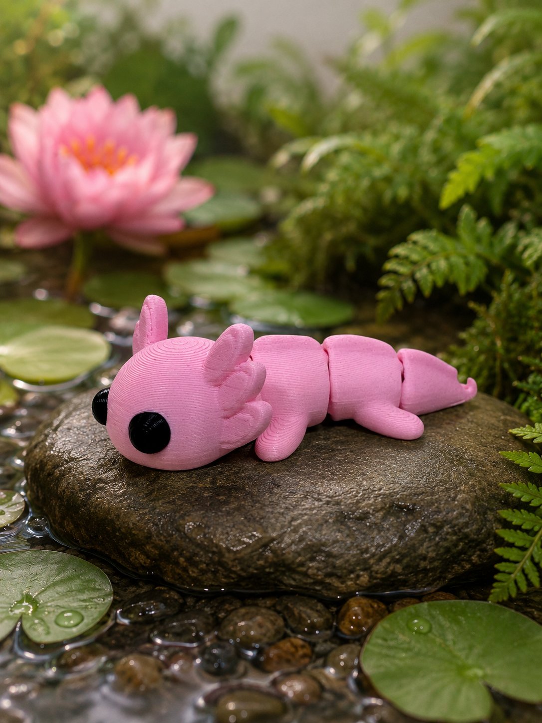 Ajolote Articulado 3D – Figura Flexible y Decorativa