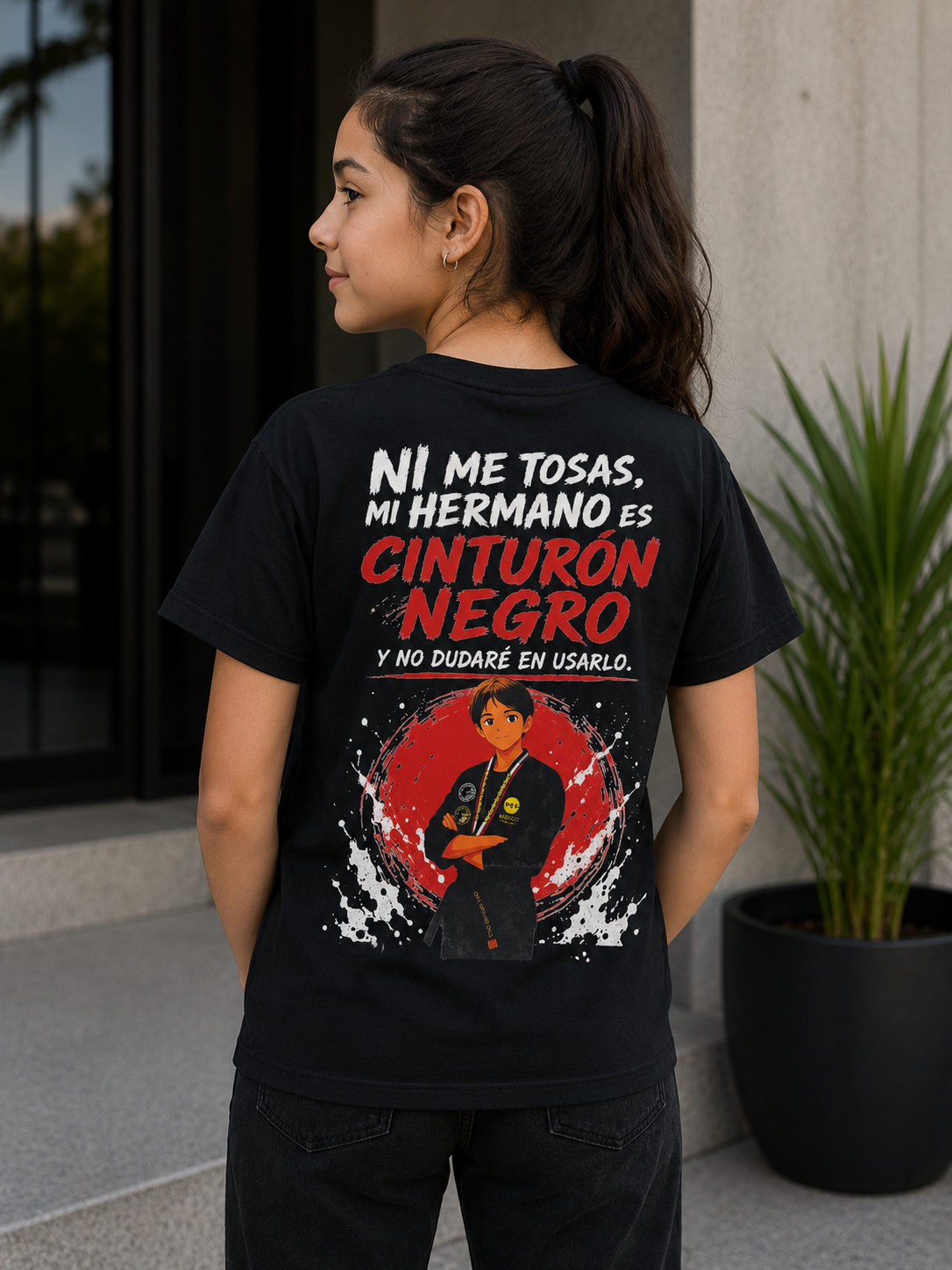 Camiseta Mi Hermano Es Cinturón Negro (FOTO PERSONALIZADA)