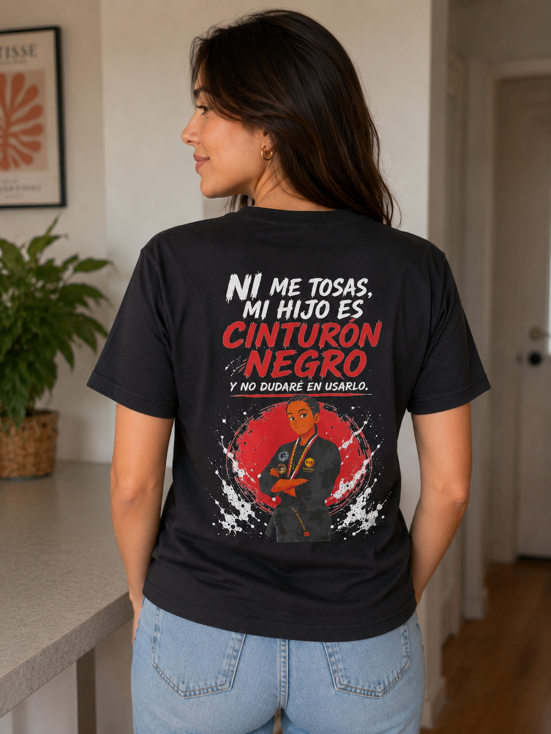 Camiseta Mi Hijo Es Cinturón Negro (FOTO PERSONALIZADA)