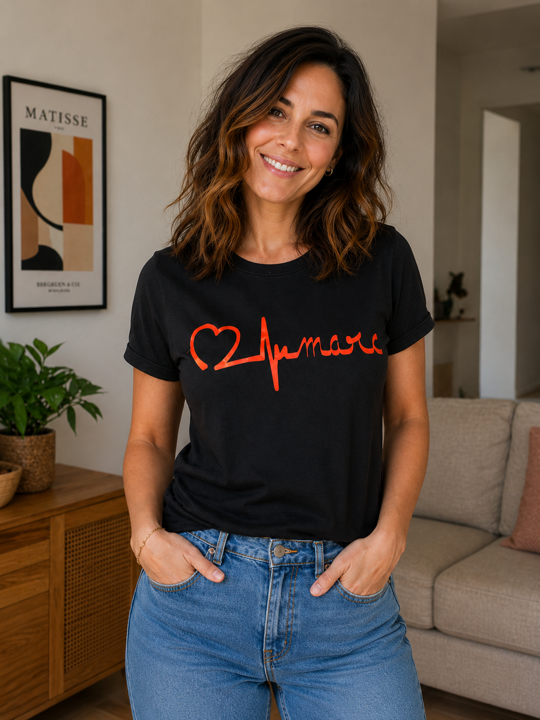 Camiseta Personalizada Día de la Madre con el Nombre de su Hijo o Hija