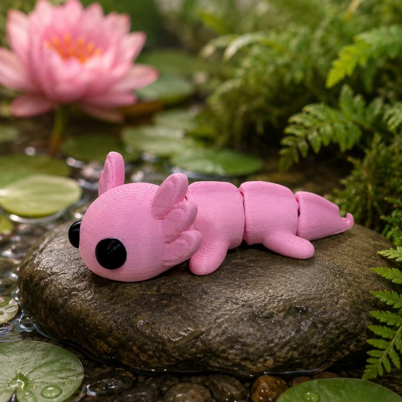 Ajolote Articulado 3D – Figura Flexible y Decorativa