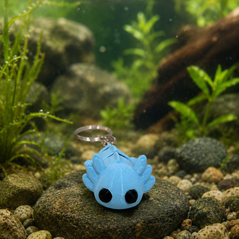Llavero Ajolote Azul